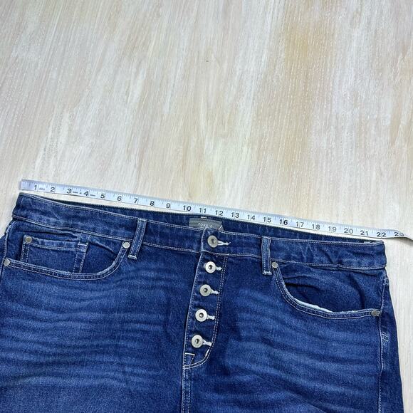 Torrid Feel The Fit Button Fly High Rise Distressed Frayed Denim Jeans Plus 22S - Picture 10 of 16